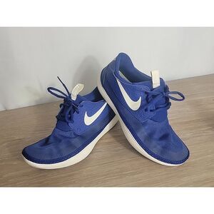 Nike Solarsoft Men's Shoes Casual Moccasin Deep Royal Blue And White US Size‎ 9